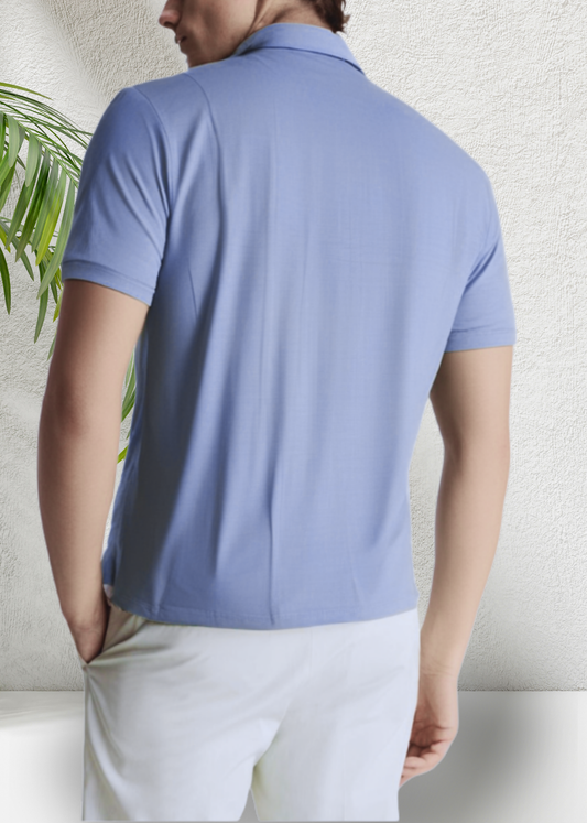Classic Comfort Polo Powder Blue T-Shirt
