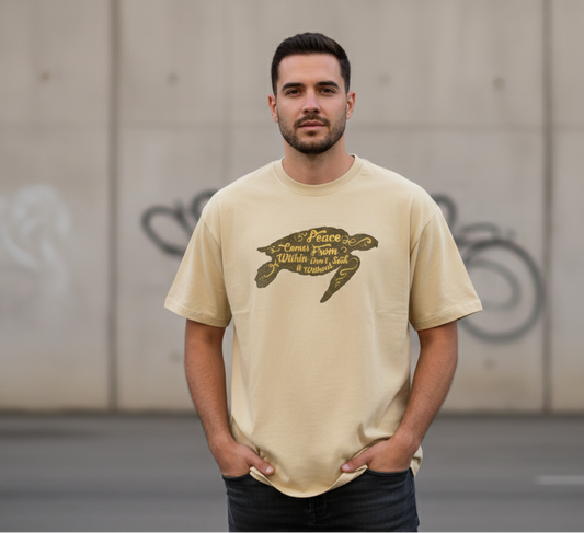 Feel The Impulse - Drift Beige Oversize Tee