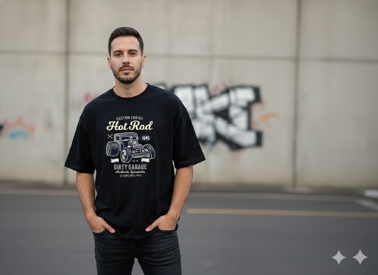 Feel The Impulse - Drift Black Oversize Tee