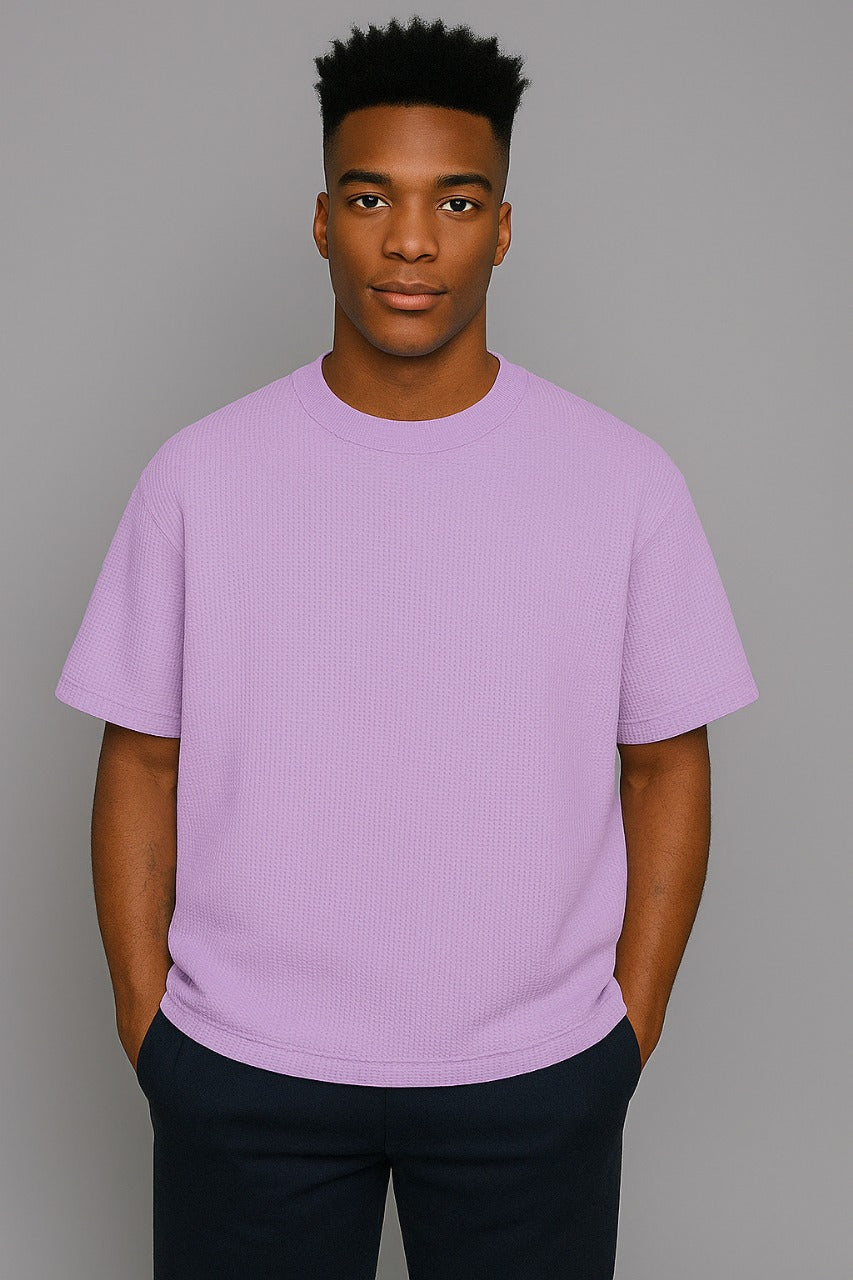 Lavender Waffle Texture T-shirt