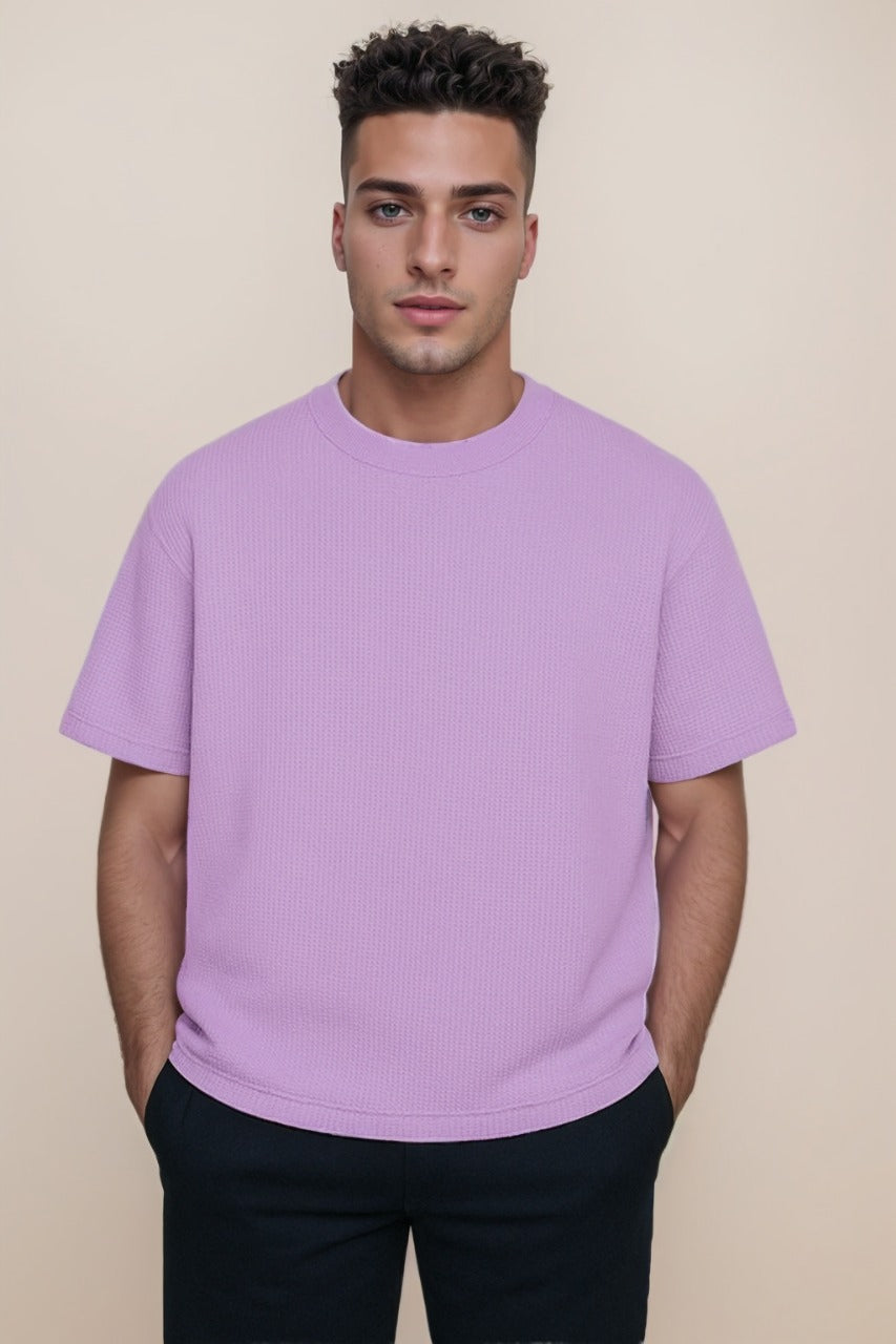 Lavender Waffle Texture T-shirt