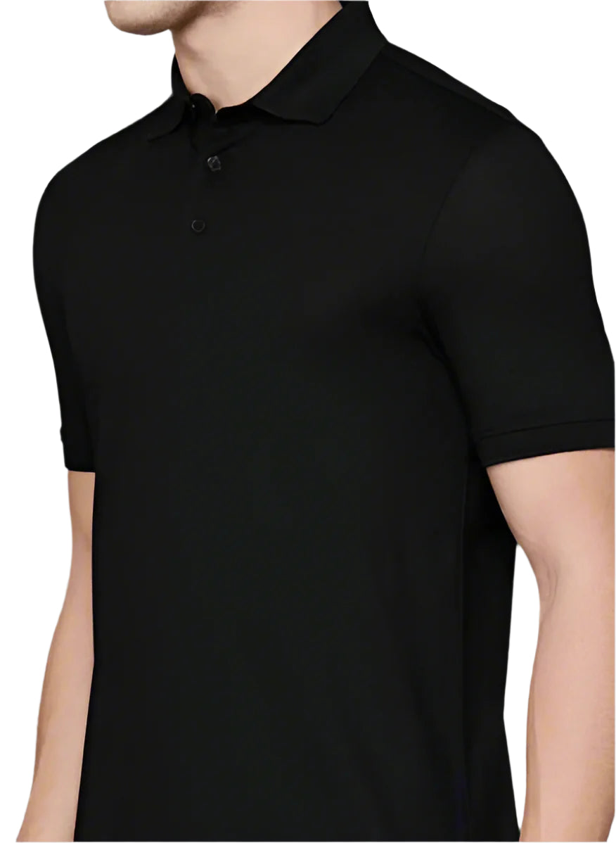 Classic Comfort Polo Black T-Shirt